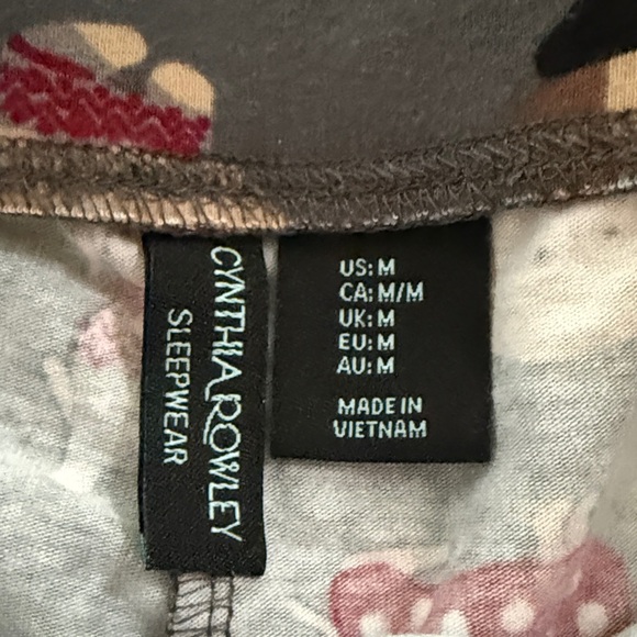 Cynthia Rowley Dog Patterned Pajama Pants - Picture 2 of 3